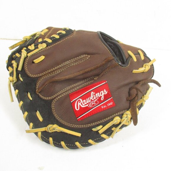 Rawlings RCM30SB Players Preferred Baseball Catchers Glove RHT Brown Leather - Picture 7 of 10
